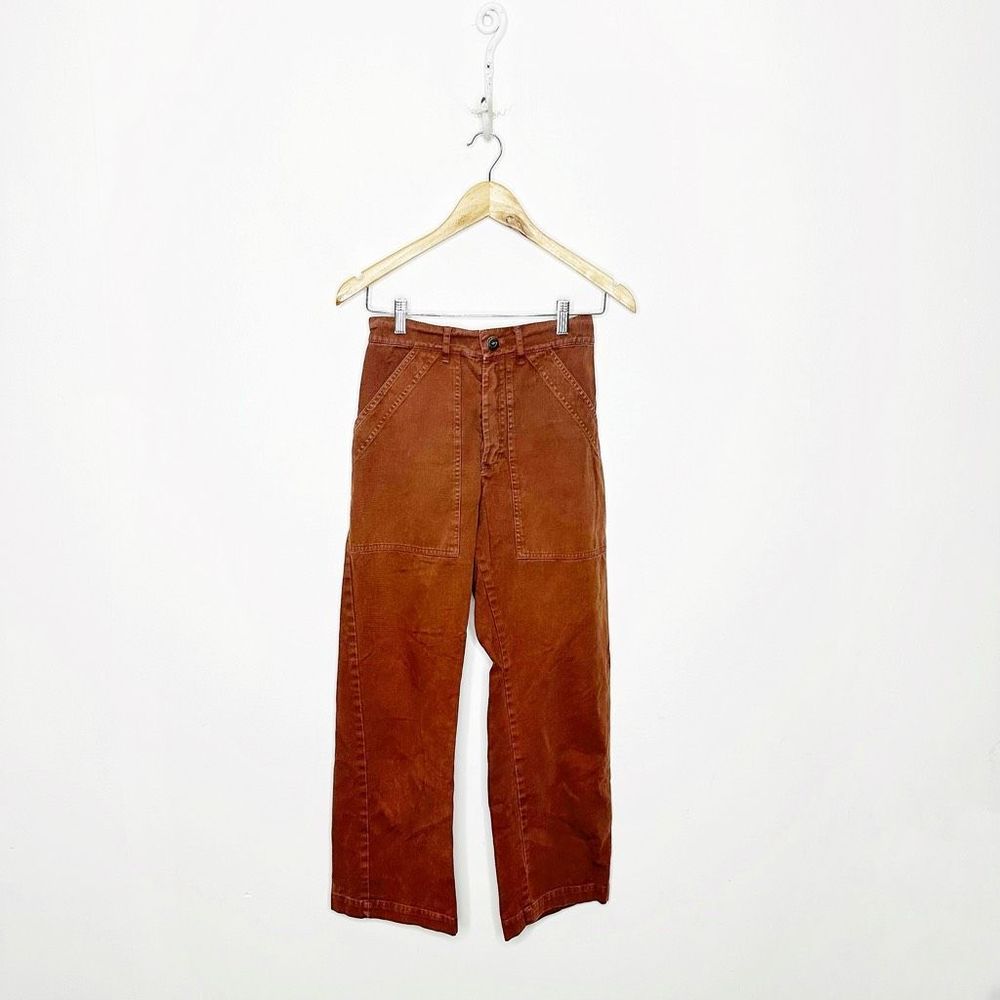 BIG BUD PRESS WORK PANTS Clay Brown Cotton Twill straight leg womens XS